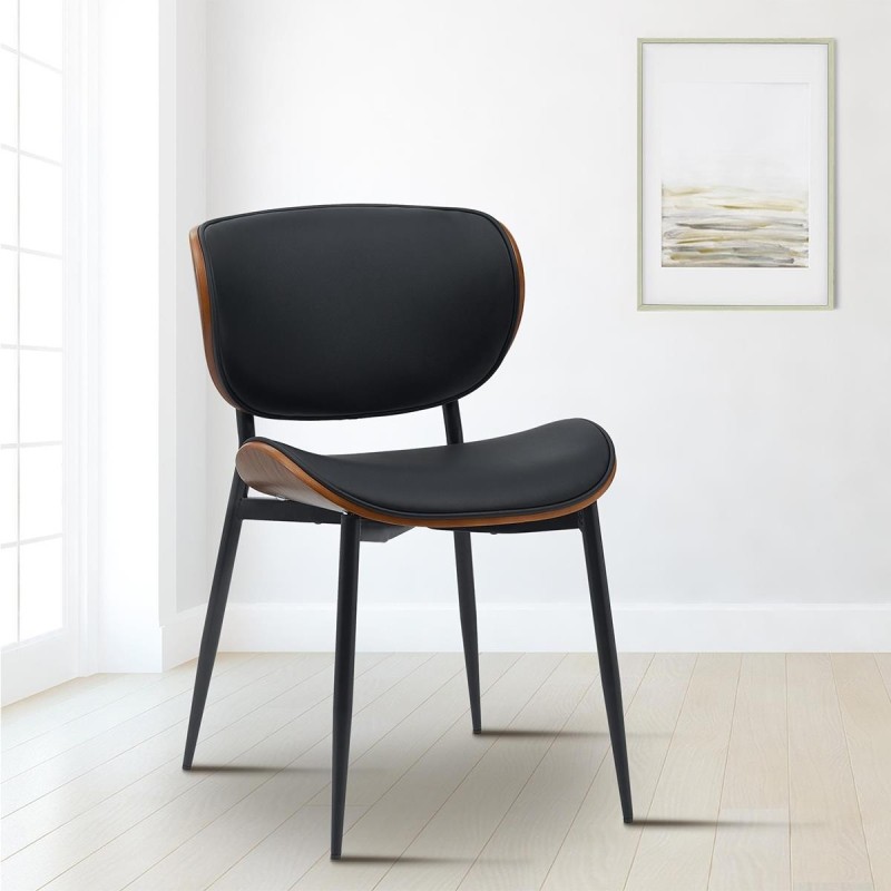 Silla de Confidente BRONSON, cómoda y elegante, color negro
