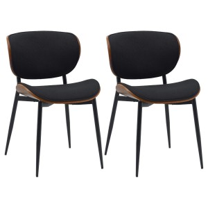 Silla de Confidente BRONSON, cómoda y elegante, color negro