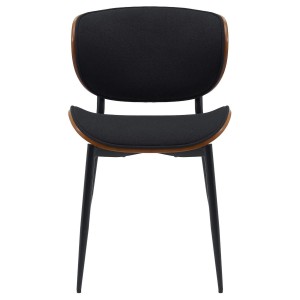 Silla de Confidente BRONSON, cómoda y elegante, color negro