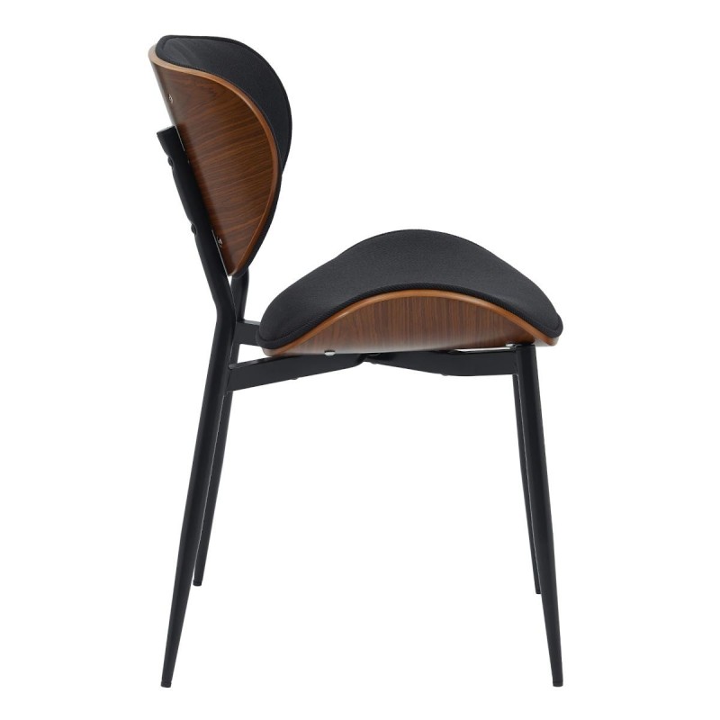 Silla de Confidente BRONSON, cómoda y elegante, color negro