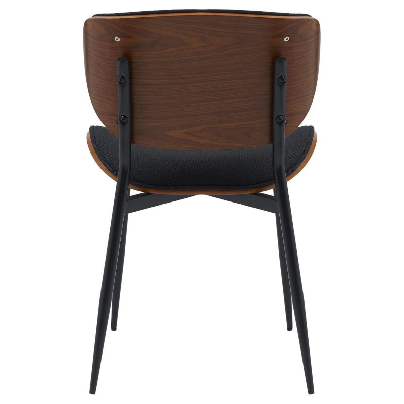 Silla de Confidente BRONSON, cómoda y elegante, color negro