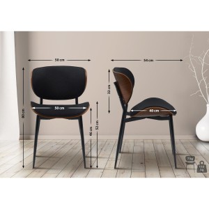 Silla de Confidente BRONSON, cómoda y elegante, color negro