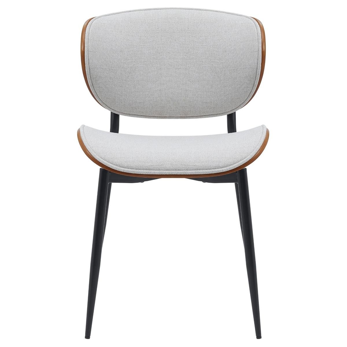 Lote de 2 Sillas de Confidente BRONSON, Elegante Revestimiento de Madera, en Tela color Negro