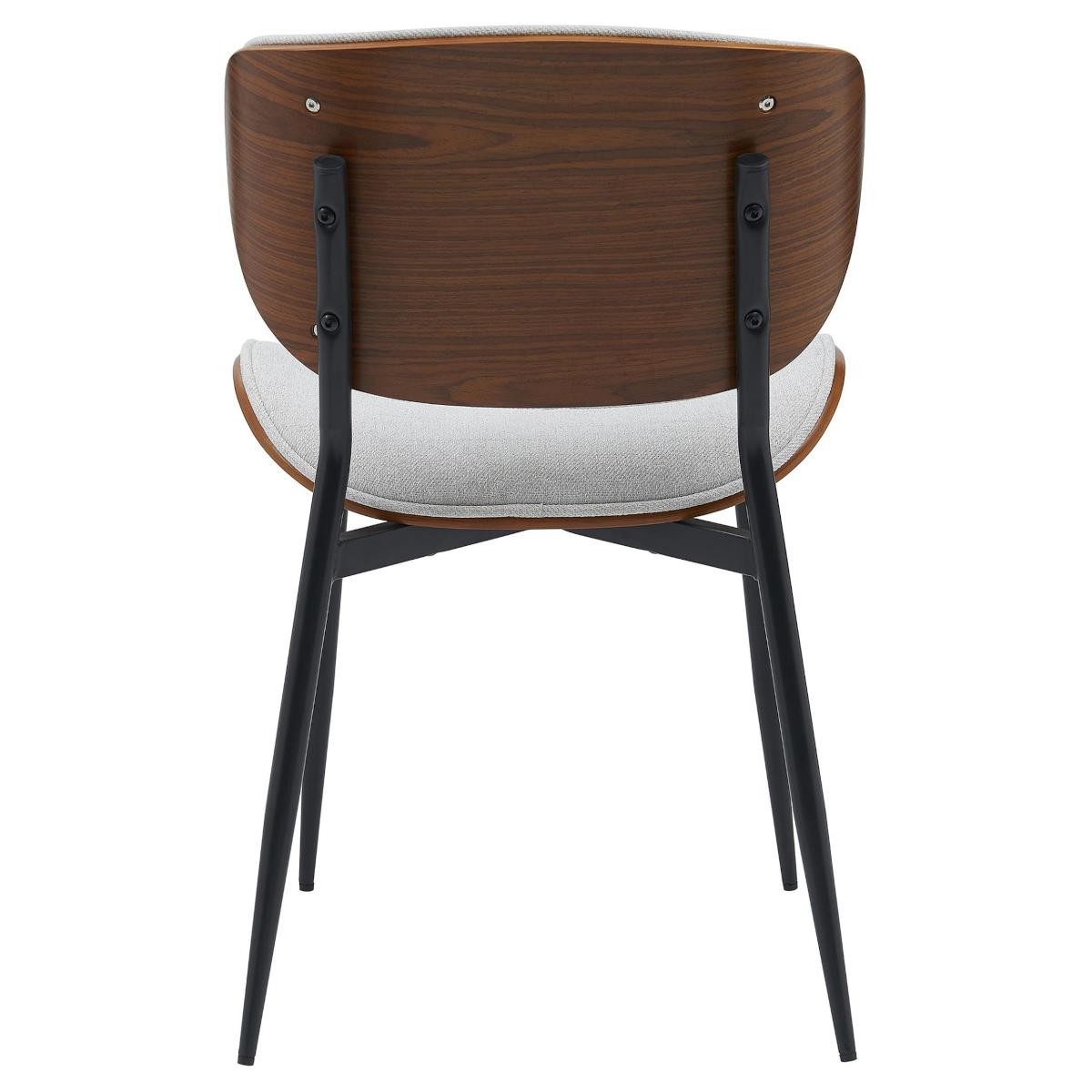 Lote de 2 Sillas de Confidente BRONSON, Elegante Revestimiento de Madera, en Tela color Negro