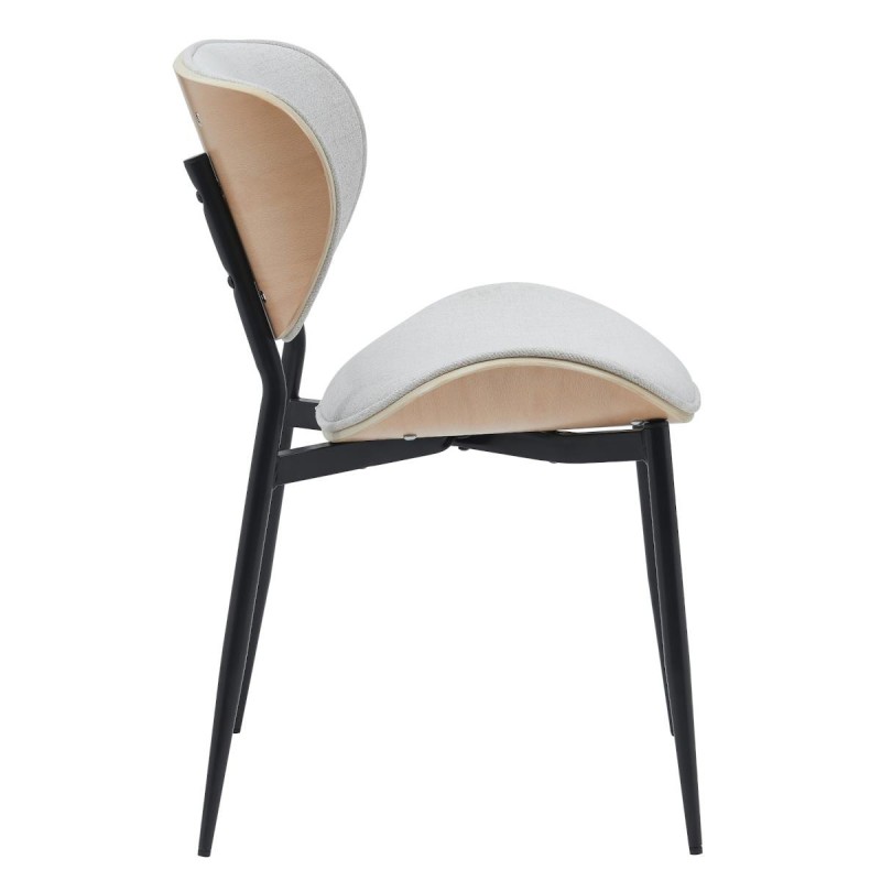 Silla de Confidente BRONSON, cómoda y elegante, color negro