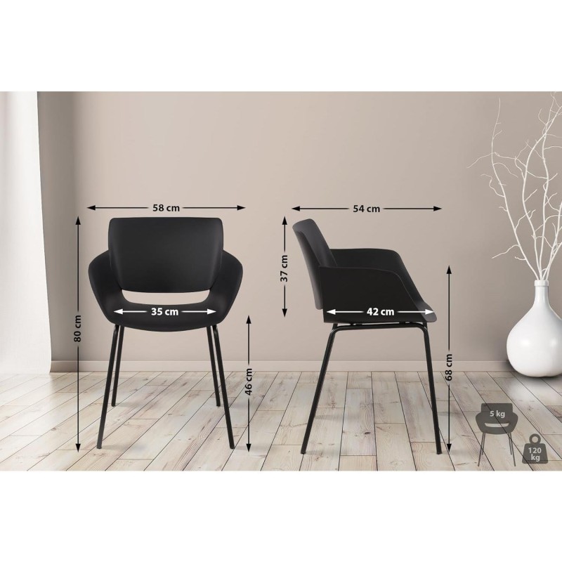 Silla de Confidente RIKO color Negro