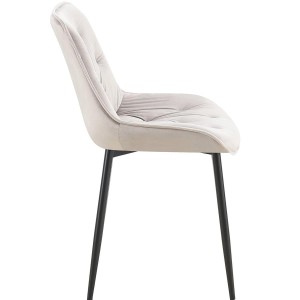 Silla de Confidente GRACE, en terciopelo color negro