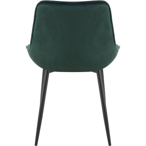 Silla de Confidente GRACE, en terciopelo color negro
