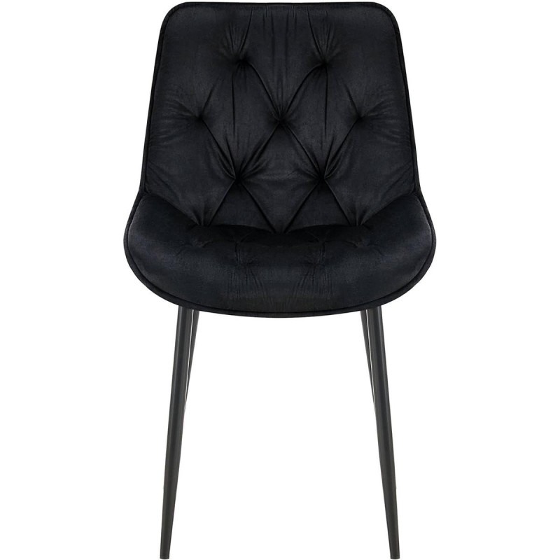 Silla de Confidente GRACE, en terciopelo color negro