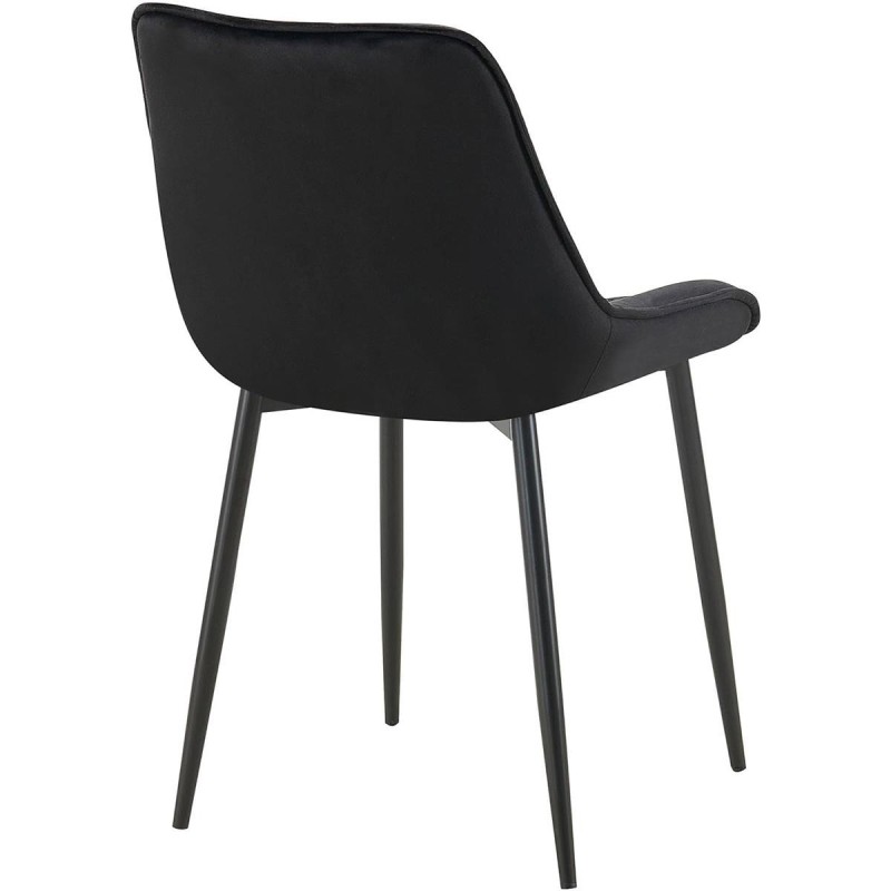 Silla de Confidente GRACE, en terciopelo color negro