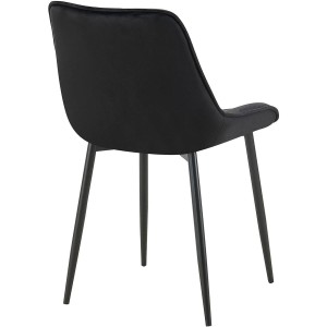 Silla de Confidente GRACE, en terciopelo color negro