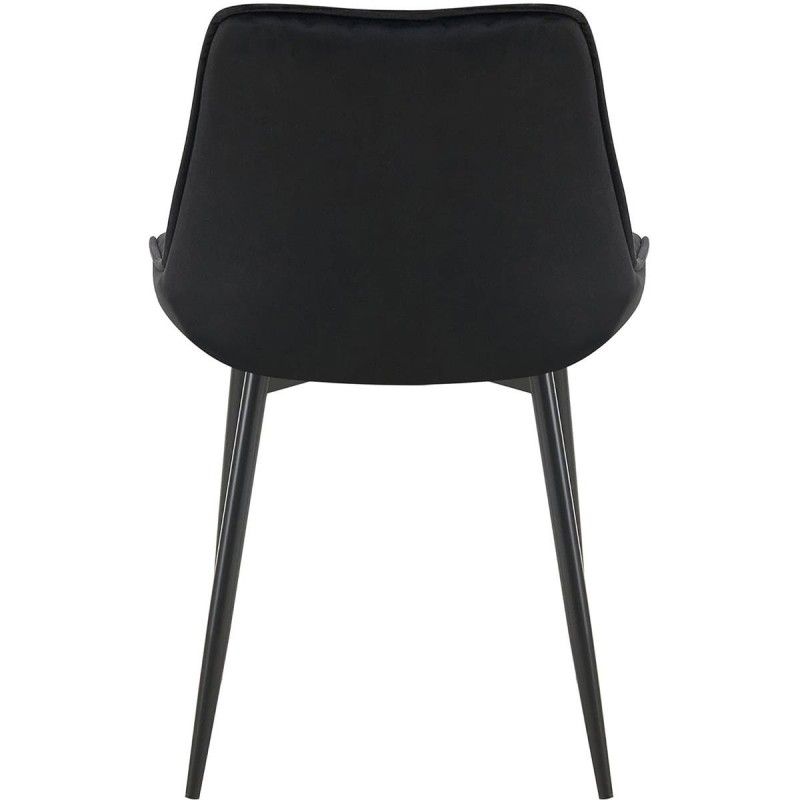 Silla de Confidente GRACE, en terciopelo color negro