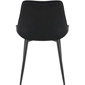 Silla de Confidente GRACE, en terciopelo color negro