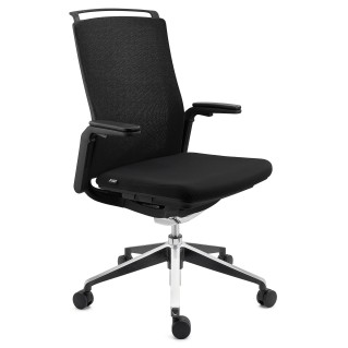 Silla de Oficina Ergonómica VELVET, elegante diseño, en negro