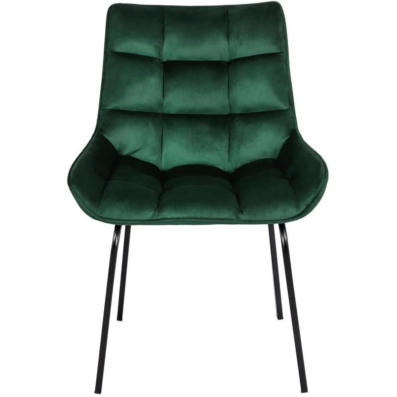 Lote de 2 Sillas de Confidente MAMBO en Terciopelo color Negro