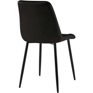 Lote de 2 Sillas de Confidente HALIMA en Terciopelo color Negro 2