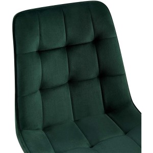 Lote de 2 Sillas de Confidente HALIMA en Terciopelo color Negro
