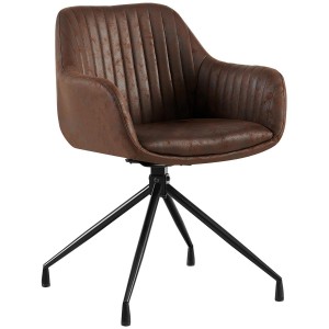 Silla de Confidente TANNER en Piel color Gris