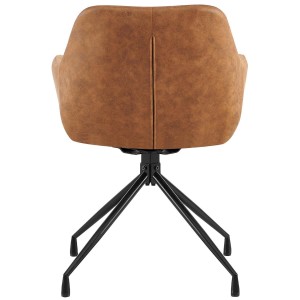 Silla de Confidente TANNER en Piel color Gris