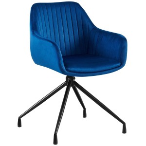 Silla de Confidente TANNER en Terciopelo color Negro