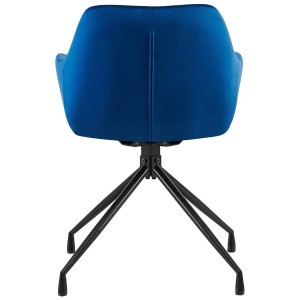 Silla de Confidente TANNER en Terciopelo color Negro