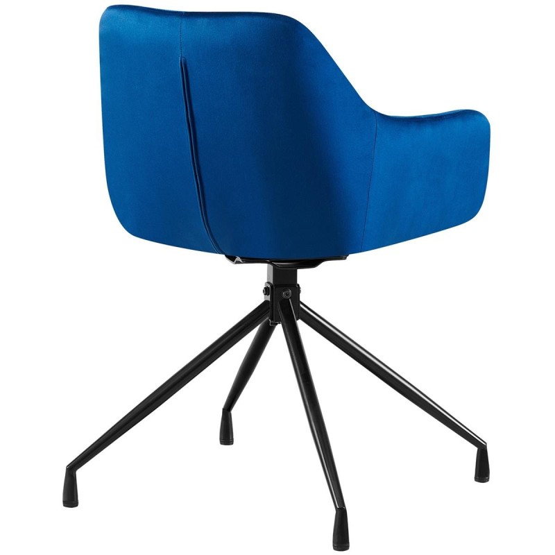 Silla de Confidente TANNER en Terciopelo color Negro