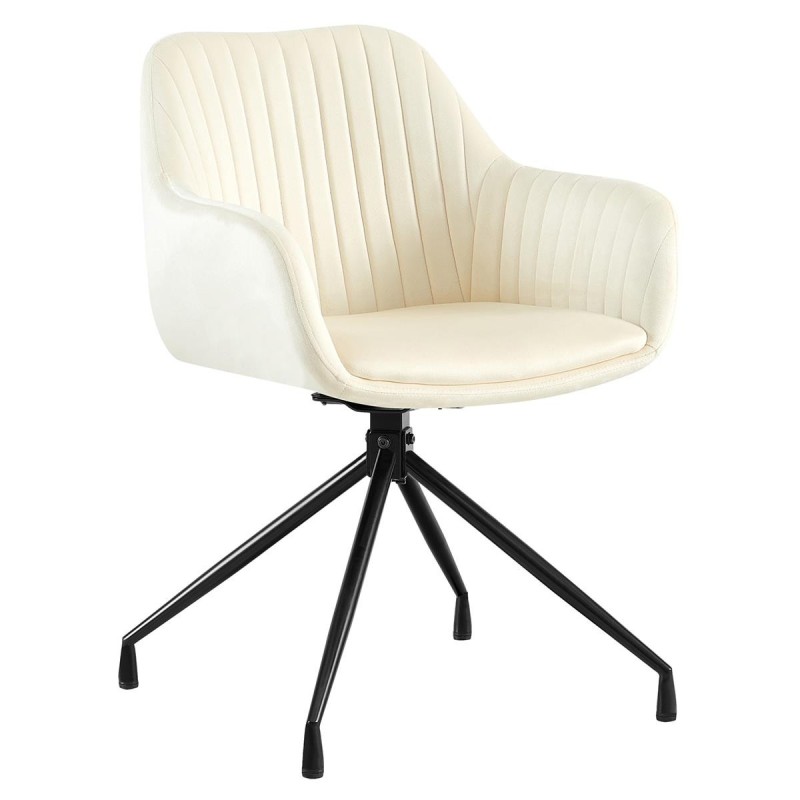 Silla de Confidente TANNER en Terciopelo color Negro