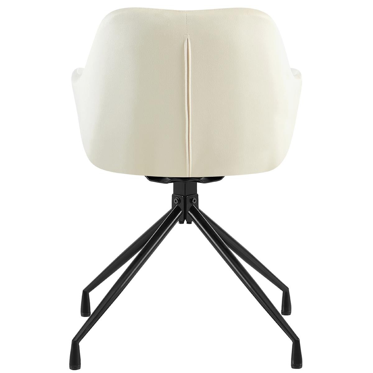 Silla de Confidente TANNER, Diseño Moderno, Giratoria 180º, en Terciopelo color Negro