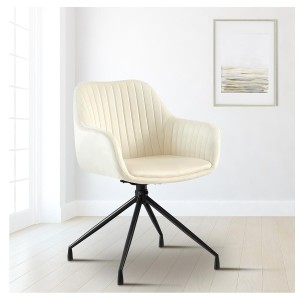 Silla de Confidente TANNER en Terciopelo color Negro
