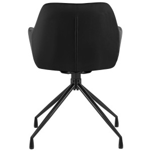 Silla de Confidente TANNER en Terciopelo color Negro