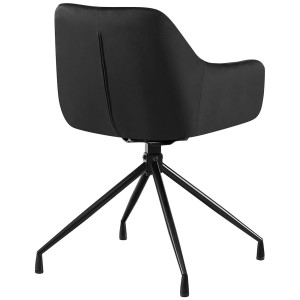 Silla de Confidente TANNER en Terciopelo color Negro