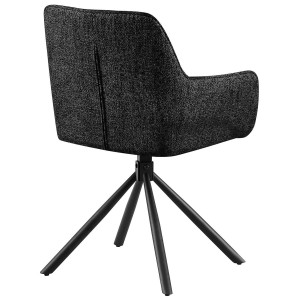 Lote de 2 Sillas de Confidente COREY en Tela color Negro