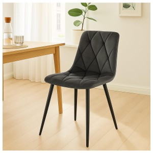 Lote de 2 Sillas de Confidente SIAN en Terciopelo color Negro