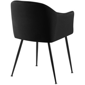 Silla de Confidente VIVIAN en Terciopelo color Negro