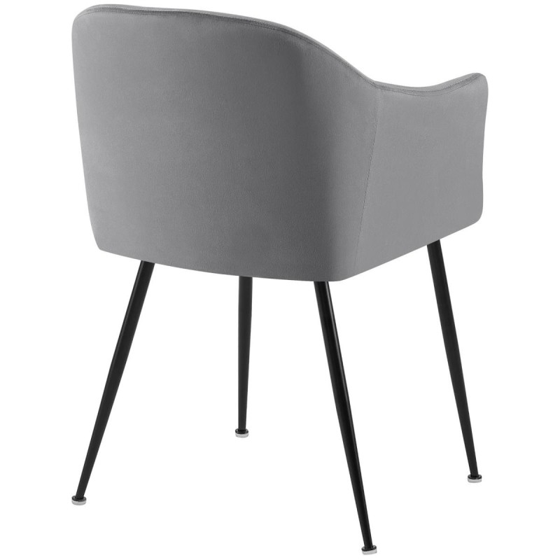 Silla de Confidente VIVIAN en Terciopelo color Negro