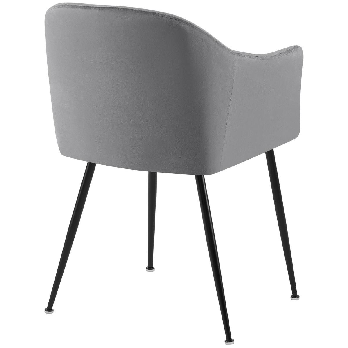 Silla de Confidente VIVIAN, Diseño moderno, en Terciopelo color Negro