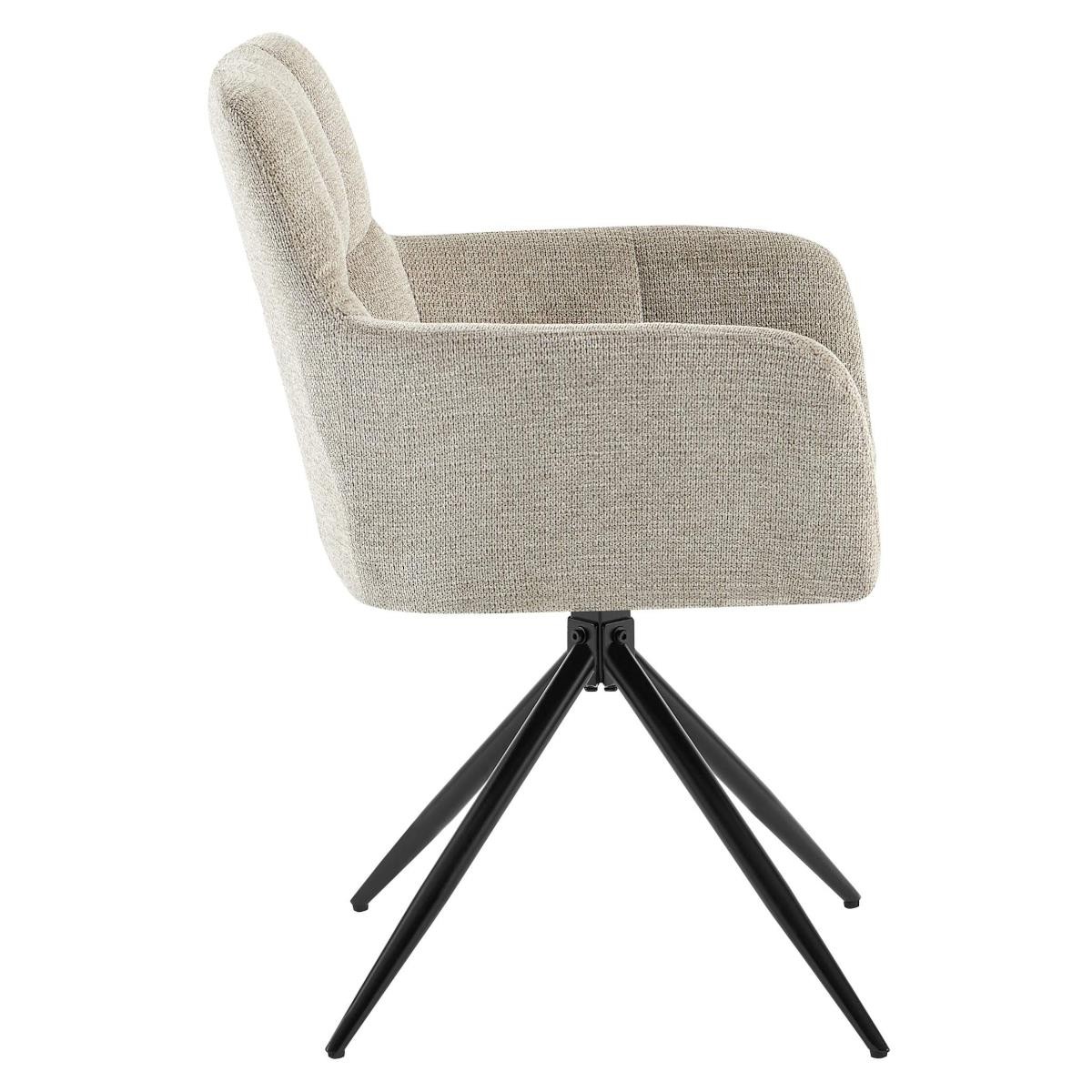 Silla de Confidente KEMP, Diseño Moderno, Giratoria, en Tela color Azul