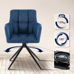 Silla de Confidente KEMP en Tela color Azul