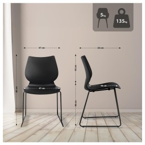 Silla de Confidente MARION color Negro