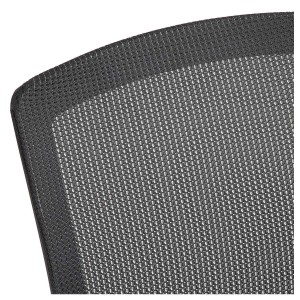 Silla de Confidente CARTER, Estructura Metálica Negra, en Tela y Malla Transpirable color Negro