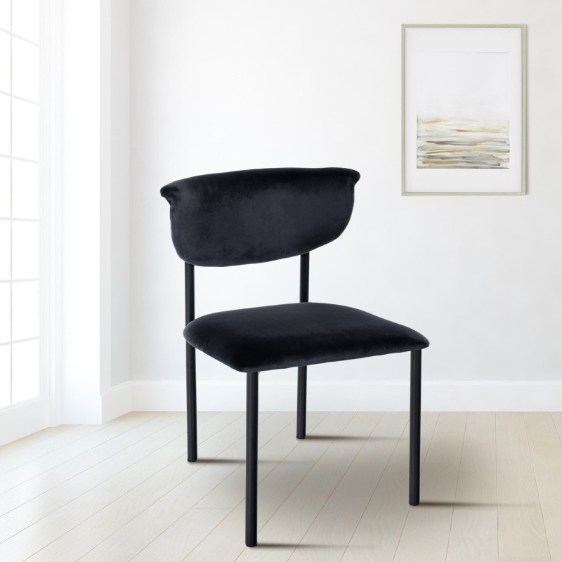 Silla de Confidente TUCKER, en tercipleo color negro