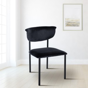 Silla de Confidente TUCKER, en tercipleo color negro