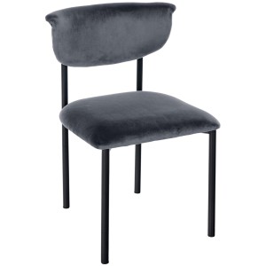 Silla de Confidente TUCKER, en tercipleo color negro