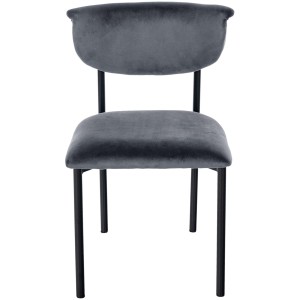 Silla de Confidente TUCKER, en tercipleo color negro