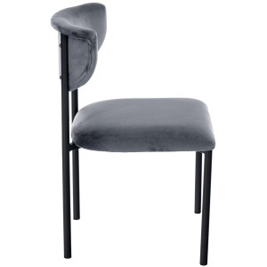 Silla de Confidente TUCKER, en tercipleo color negro