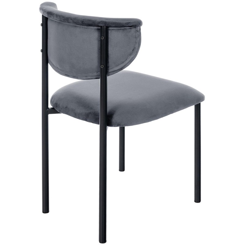 Silla de Confidente TUCKER, en tercipleo color negro