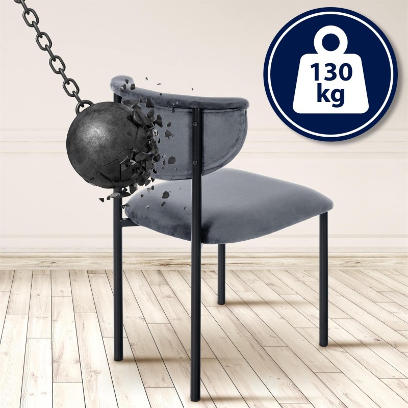 Silla de Confidente TUCKER, en tercipleo color negro