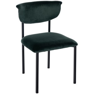 Silla de Confidente TUCKER, en tercipleo color negro