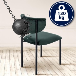 Silla de Confidente TUCKER, en tercipleo color negro