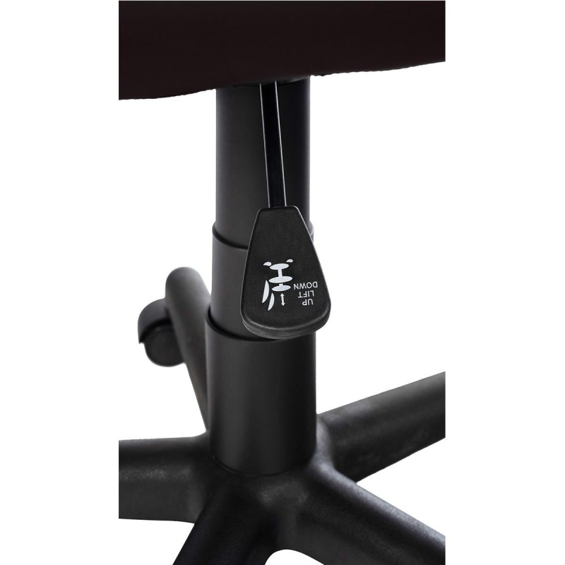 Silla de oficina BENDER, grueso acolchado, en piel color negro